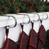 Haute Decor The Original MantleClip Stocking Holder with Holly Embossed Design- 4 Pack (Antique Brass) - Christmas Stocking Hanger Adjusts to Fit Various Mantel Styles view 4