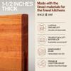 John Boos R-Board Series Rectangular Wooden Cherry Cutting Board 24x18  1.5 Thick, 13.5-lb Reversible Butcher Block with Edge-Grain & Finger Grips  Made in the USA view 3