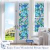 Coavas Decorative Window Privacy Film, Heat Control Sun Blocking Stained Glass Window Film, Floral Design Static Cling, Non Adhesive Windows Tint for Bathroom Front Door(Vinyl, 17.5" x 78.7 ") view 2