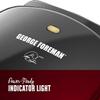 George Foreman 2-Serving Classic Plate Electric Indoor Grill and Panini Press, Black, Small Compact Size, GR10B view 2