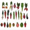 25 Piece Set Hand Made Decorative Colorful Fruit and Vegetable Fridge Magnets 1.5-3.0 h view 1