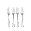 Oneida Satin Sand Dune Everyday Dinner Forks, Set of 4, 18/0 Stainless Steel, Silverware Set, Dishwasher Safe view 1
