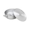 Thunder Group ALSKBP008 Brazier Pot, 40 quart capacity, with cover, 6 mm thick, extra heavy, flat bottom, aluminum, mirror-finish, NSF view 4