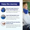 TRAVELREST Nest Neck Support Pillow - Travel Essentials, Memory Foam, Compact Travel Pillow for Long Flights, Plane Sleeping Accessories, Comfortable, Compact, Washable, Attaches to Luggage - Blue view 4