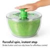 OXO Good Grips Salad Spinner - Large, Green Lettuce & Fruit Washer, BPA-Free, Easy One-Hand Pump view 4