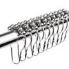 LIHAO 12 Piece Set Rustproof Stainless Steel Shower Curtain Rings Hooks for Bathroom Shower Rod view 1