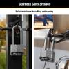 Master Lock 2in (51mm) Wide Laminated Stainless Steel Pin Tumbler Padlock with 2-1/2in (64mm) Shackle 5SSKADLJ view 3
