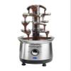 Nostalgia 4 Tier Electric Chocolate Fondue Fountain Machine for Parties - Melts Cheese, Queso, Candy, and Liqueur - Dip Strawberries, Apple Wedges, Vegetables, and More - 32-Ounce - Stainless Steel view 1