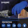 GLOVEWORKS HD Royal Blue Nitrile Industrial Disposable Gloves, 6 Mil Latex-Free, Raised Diamond Texture, Medium, Box of 100 view 2
