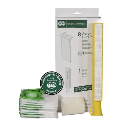 Sebo 5827AM HEPA Box for Automatic X/XP including 8 AeraPure Filter Bags, 1 HEPA Filter and 1 Micro-Hygiene Filter