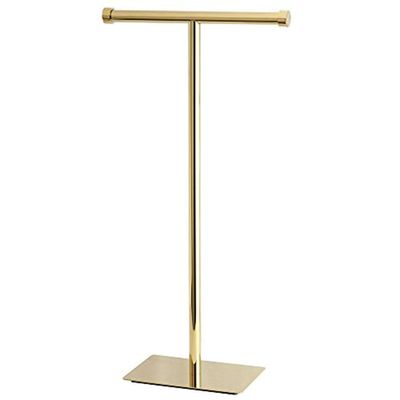Claremont Freestanding Toilet Paper Stand, Polished Brass