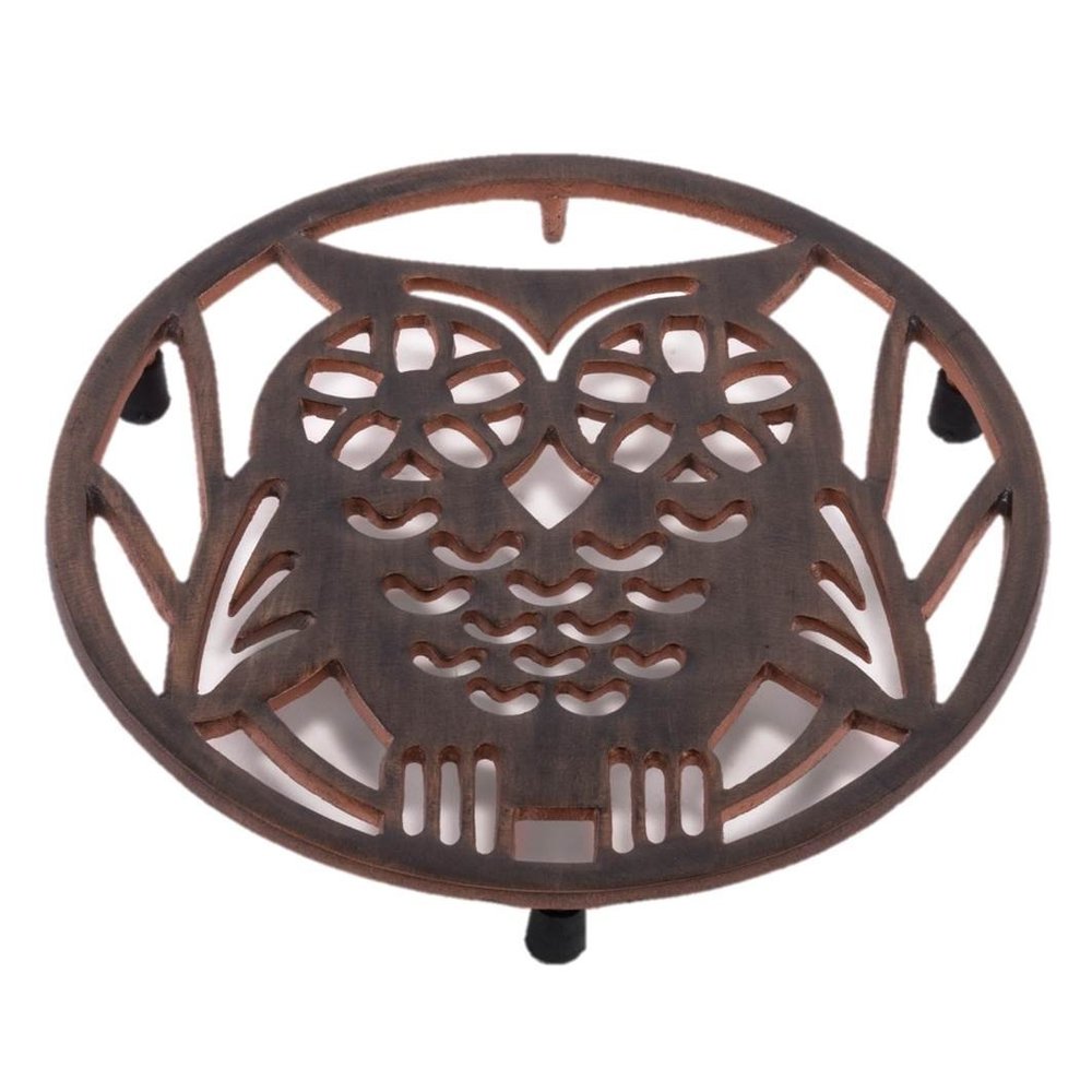 Old Dutch Bronze Owl Trivet