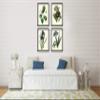 Blue Flowers Wall Art Botanical Print Set of 4 Unframed Antique Blue Morning Glory Primula Primrose Iris Agapanthus Lily of the Nile Flowers Gerden Home Room Decor LoveThePrint view 3
