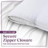 CirclesHome Pillow Protectors 4 Pack Standard Zippered - 100% Cotton Breathable Pillowcases - Protects Pillows from Dirt, Dust and Debri (Standard - Set of 4 - 20x26) view 3