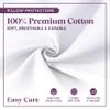CirclesHome Pillow Protectors 4 Pack Standard Zippered - 100% Cotton Breathable Pillowcases - Protects Pillows from Dirt, Dust and Debri (Standard - Set of 4 - 20x26) view 4