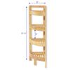 31.5" 4 Tier Bamboo Corner Storage Shelf By Trademark Innovations view 3