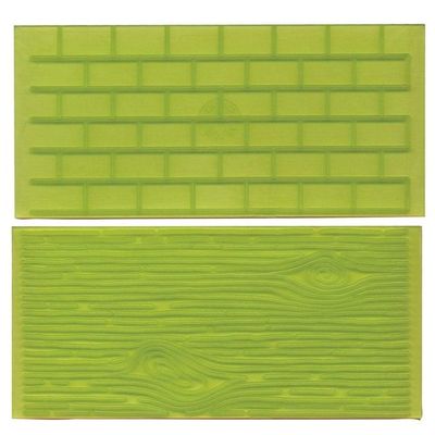 FMM Tree Bark and Brick Wall Impression Mat, Set 1