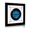 Frame My Collection 45 RPM Vinyl Record Frame | Wall Mounted Solid Wood Record Display Frame for Single 6 7/8-Inch Vinyl with White Mat, Black Trim, Black and Real UV Glass | 12" x 12" Overall Size view 1