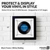 Frame My Collection 45 RPM Vinyl Record Frame | Wall Mounted Solid Wood Record Display Frame for Single 6 7/8-Inch Vinyl with White Mat, Black Trim, Black and Real UV Glass | 12" x 12" Overall Size view 2
