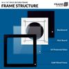 Frame My Collection 45 RPM Vinyl Record Frame | Wall Mounted Solid Wood Record Display Frame for Single 6 7/8-Inch Vinyl with White Mat, Black Trim, Black and Real UV Glass | 12" x 12" Overall Size view 3