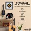 Frame My Collection 45 RPM Vinyl Record Frame | Wall Mounted Solid Wood Record Display Frame for Single 6 7/8-Inch Vinyl with White Mat, Black Trim, Black and Real UV Glass | 12" x 12" Overall Size view 4
