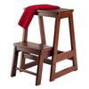 Winsome Beech Wood Double Step Stool, Antique Walnut (94022) view 3