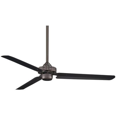 MINKA-AIRE F729-GM Steal 54" 3-Blade Ceiling Fan in Gun Metal Finish with Gun Metal Blades