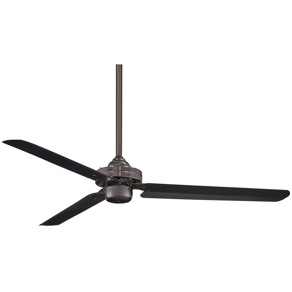 MINKA-AIRE F729-GM Steal 54" 3-Blade Ceiling Fan in Gun Metal Finish with Gun Metal Blades