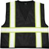 Kishigo Black Enhanced Visibility Men's Vest B100, Multi Pocket Mesh Hi-Vis Vest, Ultra-Cool Polyester Material, 6 Pockets, Zipper Front Closure, Construction Work Safety Vest (Black EV, LG-XL) view 4