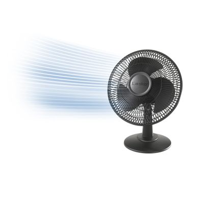 Lasko 12" Oscillating Table Fan for Home, Offices, Bedrooms, Living Rooms, 3-Speeds, Widespread Oscillation, Tilt-Back Fan Head, Portable, Black, 2017
