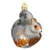 Old World Christmas Hungry Squirrel Glass Blown Ornament for Christmas Tree, Handcrafted Holiday Decoration, Wildlife Animal Collection view 1