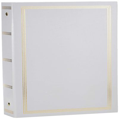 3-Ring Photo Album 300 Pockets Hold 4x6 Photos, White