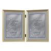 Lawrence Frames Bead Border Design, 5x7 Double, Satin Gold view 2