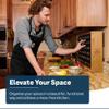 AllSpice Spice Rack Organizer, Wood, 525 Unique Labels, Countertop or Wall Mount, Includes 30 4oz Jars- Bamboo view 2