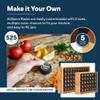 AllSpice Spice Rack Organizer, Wood, 525 Unique Labels, Countertop or Wall Mount, Includes 30 4oz Jars- Bamboo view 4