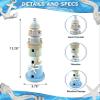 Puzzled COTA Global Ocean Breeze Lighthouse Decor - Handmade and Crafted Wooden Lighthouse Decoration with Starfish, Decorative Beach Style Tabletop Centerpiece - 12.25 Inches view 2