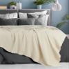 Tex Trend 100% Cotton Blankets Queen Size - Waffle Weave Versatile Cotton Blanket - Breathable and Soft for Spring Summer - Gift for Women, Ivory, Queen 90x90 Inches view 2
