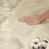 Tex Trend 100% Cotton Blankets Queen Size - Waffle Weave Versatile Cotton Blanket - Breathable and Soft for Spring Summer - Gift for Women, Ivory, Queen 90x90 Inches view 4