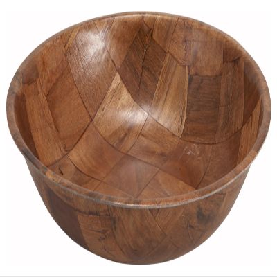 Winco Woven Wood Salad Bowl, 6 inch - 12 per case.
