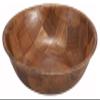 Winco Woven Wood Salad Bowl, 6 inch - 12 per case. view 1