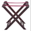 Winco TR-34W Folding Tray Stand, 34-Inch, Mahogany,Medium view 1