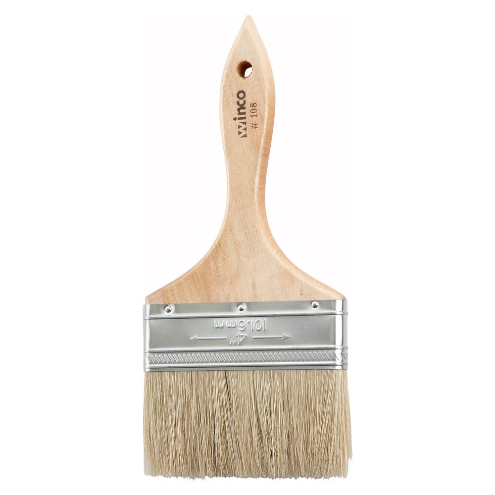 Winco Heavy-Duty Boar Bristle Pastry Brush, 4"