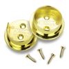 Nuk3y Heavy Duty Metal Steel Closet Pole Socket Set 1-1/2" (Polished Brass) view 1