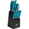 Oster Lindbergh 14 Piece Cutlery Set, Teal view 1