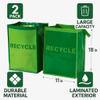 G.U.S. Recycle Bags for Home, Kitchen, Office | Waterproof, Durable, Easy to Wash, Reusable w/Extra Sturdy Handles | Made of recycled materials, 30L Capacity ea. | Set of 2 view 4