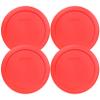 Pyrex 7201-PC 4-Cup Red Food Storage Replacement Lid (4-Pack) - Made in USA view 1