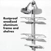 OXO Good Grips 3-Tier Aluminum Shower Caddy view 4