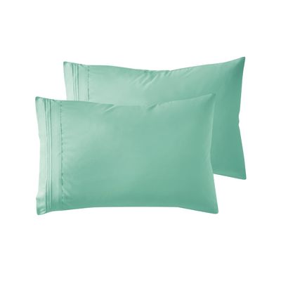 Nestl Mint King Pillow Cases 2 Soft King Size Pillow Case, 1800 Brushed Microfiber Pillowcases, Envelope Closure Pillowcase, King Pillow Covers, King Size Pillow Cases Set of 2, 20x40 Inches