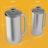ESPRO P7 Brushed Stainless Steel French Press 304  Patented Double Walled Micro-Filter Insulated French Press Coffee Maker, Grit-Free Brew - Heat Resistant BPA Free (18oz) view 3