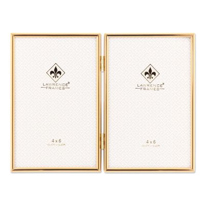 Lawrence Frames Metal Frame, Simply, Gold, 4x6 Double